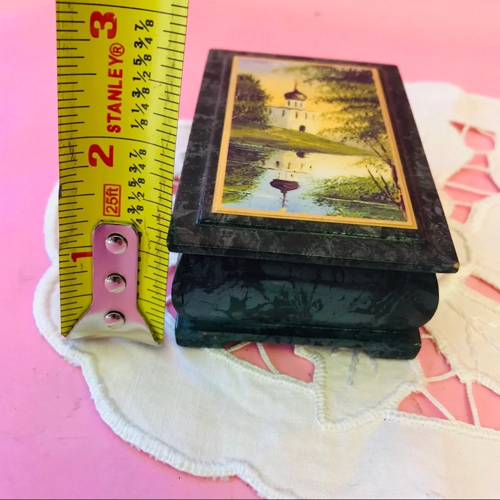 Vintage hand painted jewelry box